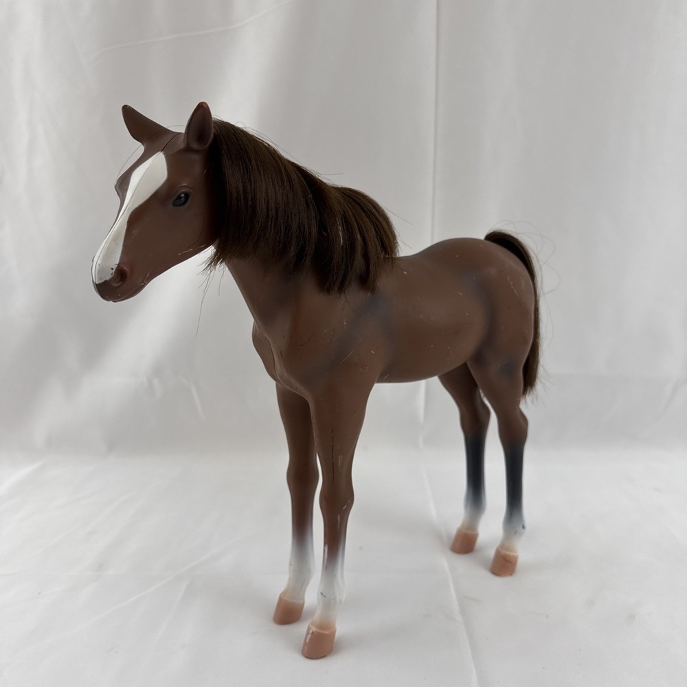Our Generation Battat American Girl Doll Standing Foal 12" Brown Horse plastic